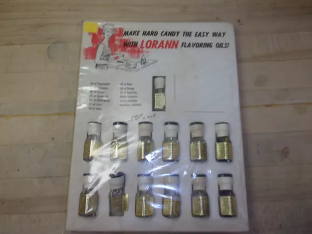 vintage store display lorann hard candy flavoring oils