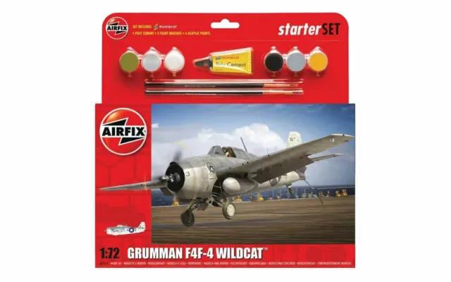 Airfix Grumman F4F-4 Wildcat Démarreur Set 1:72 - A55214
