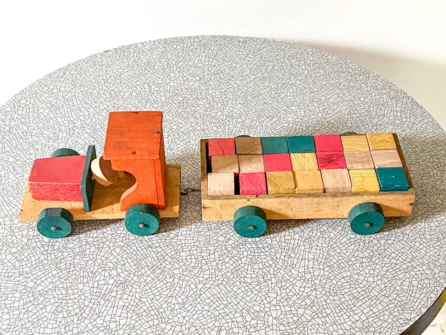 Camion Jouet Ancien Turbo - Environ 22 Cm - En Tôle - Occasion - Vintage