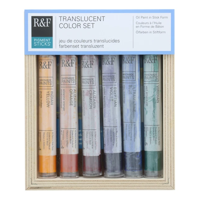 R F Handmade Paints 2960 Oil Pigment Stick Set of 6 Colors Translucent Colors