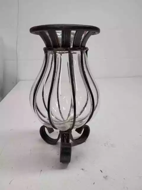 candle holder cage bubble glass / R4s1