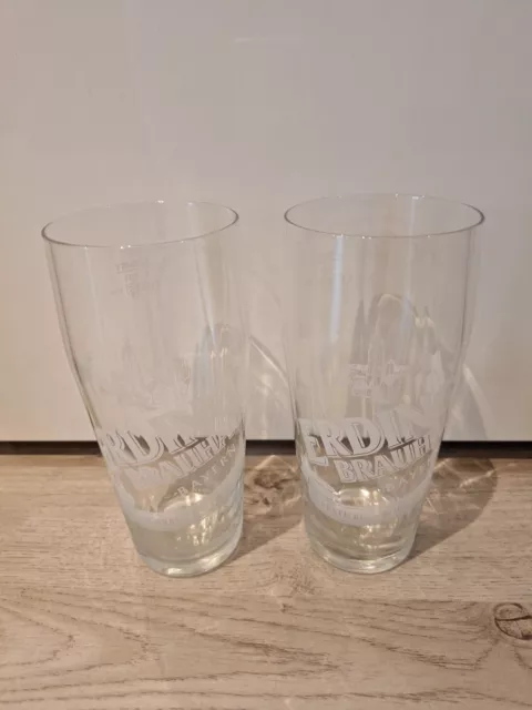 2 x ERDINGER BRAUHAUS Bier Willi Becher Glas 0,5 l Willibecher Willybecher