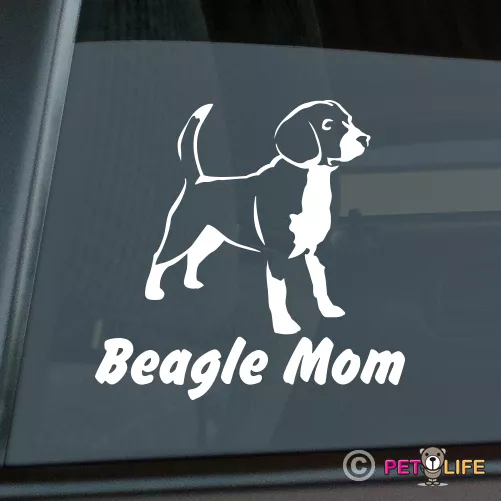 Beagle Mom Sticker Die Cut Vinyl - English Dog
