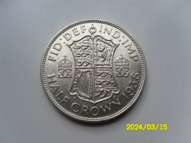 George Vi Silver Half Crown 1938