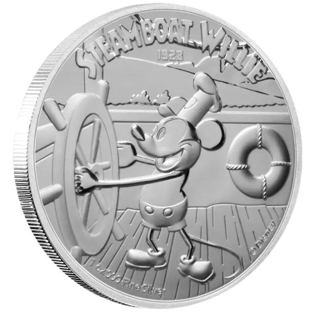Silbermünze Disney™ Mickey Mouse™ Steamboat Willie™ 2020 - Niue - 1 Oz PP