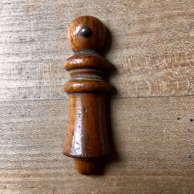 Vintage Escutcheon Keyhole Wood & Brass Antique Door Hardware Victorian Old