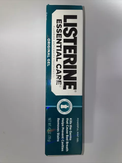 Listerine Essential Care Original Gel Fluoride Mint Toothpaste, 4.2 Oz