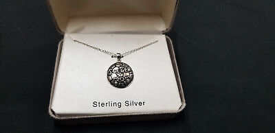 Argent Sterling Football Maman Pendentif Collier