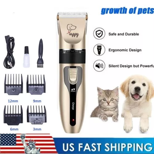 Professional Pet Dog Cat Animal Clippers Hair Grooming Cordless Trimmer Shaver