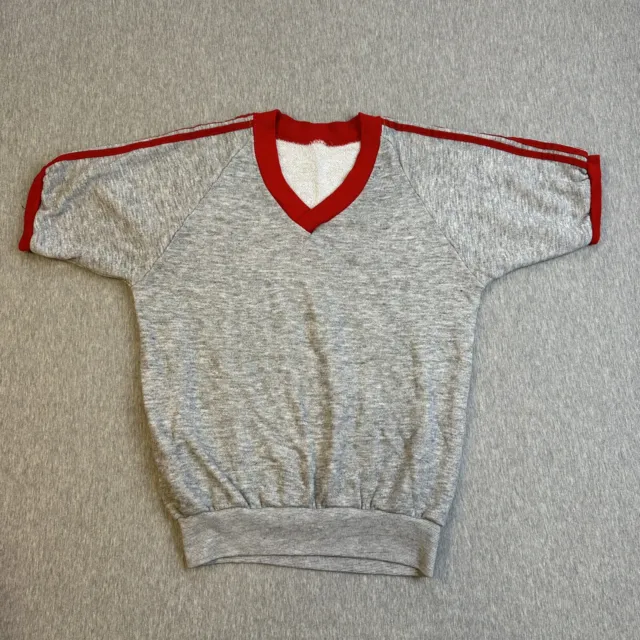 Vtg 1970’s JCPENNEY Mens V Neck Short Sleeve Sweatshirt  Size S/M See Pics