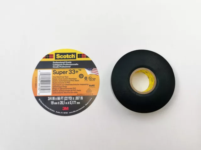 Ruban isolant Scotch Super 33+ (19mm x 20,1m x 0,177mm)