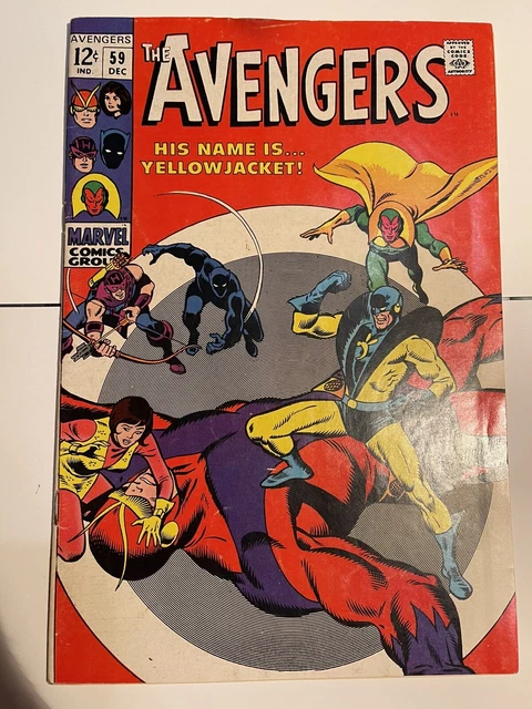 Avengers # 59 - (Vf/Nm) -1St App Yellowjacket-Vision Cgc Ready Beautiful Book