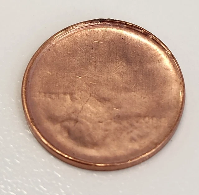 2000 Lincoln Cent US penny Full Obverse Brockage Error stamp strike blank 2000 Lincoln Cent US penny Full Obverse Brockage Error stamp strike blank