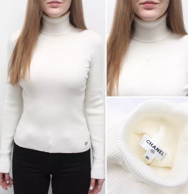 CHANEL Pre-Owned Ribbed Turtleneck Jumper - Farfetch