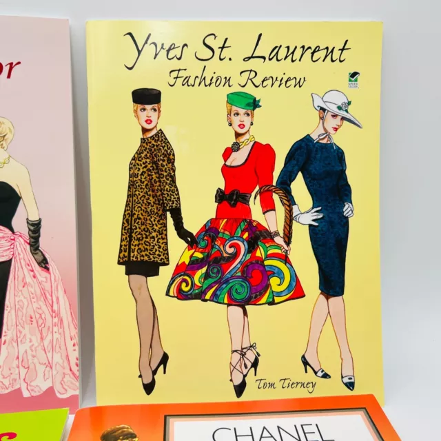 VINTAGE YVES SAINT Laurent Chanel paper doll cutout fashion star books ...