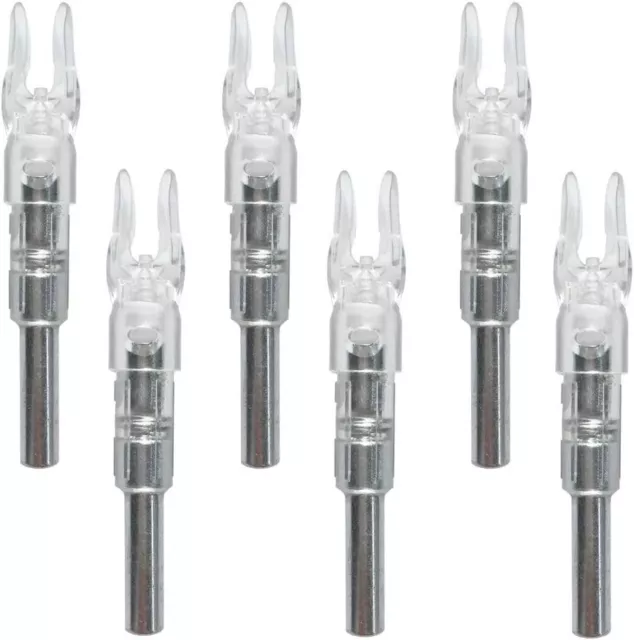 6pcs Illuminated Lighted Nocks for Arrows .244"/6.2mm Inside Diameter Led Nocks