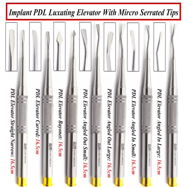 Set of 7 PDL Root Luxating Elevators Precise PERIOTOMES Implant Surgery Tools CE