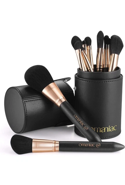 OMANIAC pennelli make up, 12 pezzi set di pennelli da trucco professionali