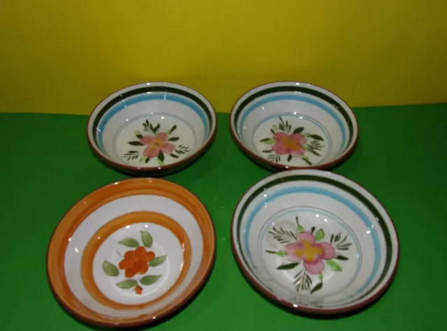 SET OF 4 Four Stangl Pottery COUNTRY GARDEN 5 1/2" Fruit/Sauce Small Bowls