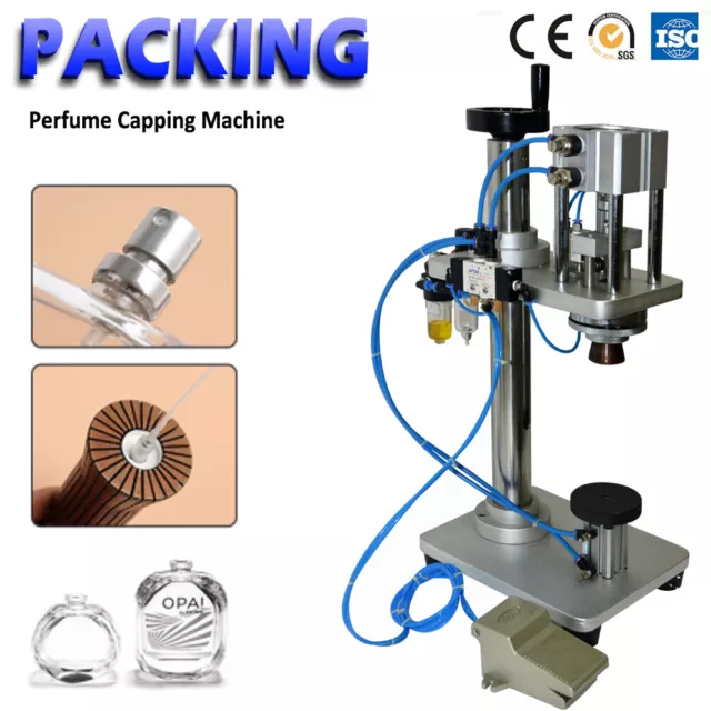 Pneumatic Perfume Capper Sealing Machine Bottle Metal Cap Press Crimping Machine