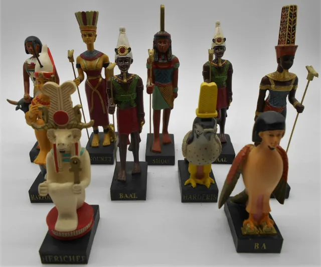 Égypte : Lot De 10 Figurines Égyptienne En Résine Amon Anty Ba Shou Herichef ...