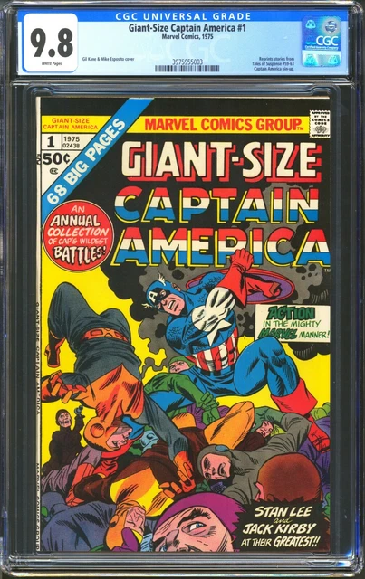 Giant-Size Captain America #1 - Cgc 9.8 Wp Nm/Mt - Gil Kane Mike Esposito Cover