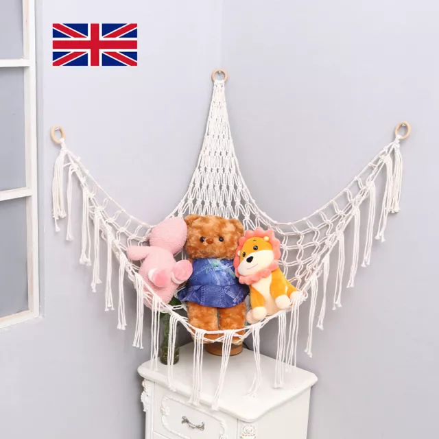 Kids Toy Hammock Cuddly Soft Storage Mesh Net for Teddy Bear Bedroom Nursery UK.