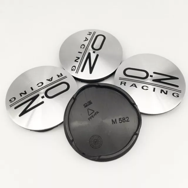 4X 55mm Sliver OZ Racing Car Wheel Centre Hub Caps Rim Cap Cover O.Z M582 Auto