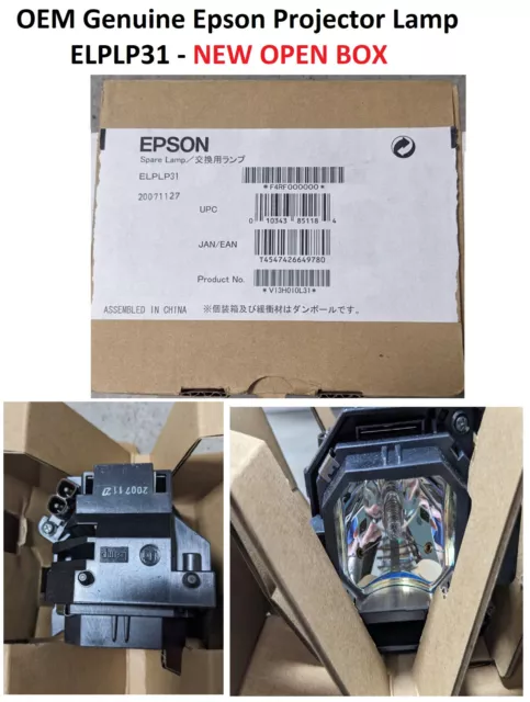 OEM Genuine Epson Projector Lamp ELPLP31 - NEW open box