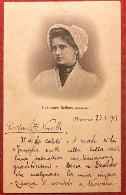 Cartolina - Costumes Italiens ( Vaudoise ) - 1913