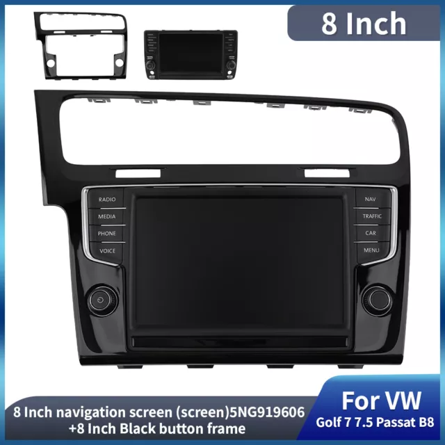 8" Navigationsbildschirm+Schwarz Rahmen Radio 5NG919606 Für Golf 7 7.5 Passat B8