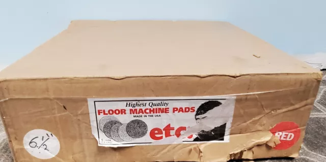 etc. Floor Scrubbing Red Stripping Pads  6 1/2"   1 Box (5pads/box)