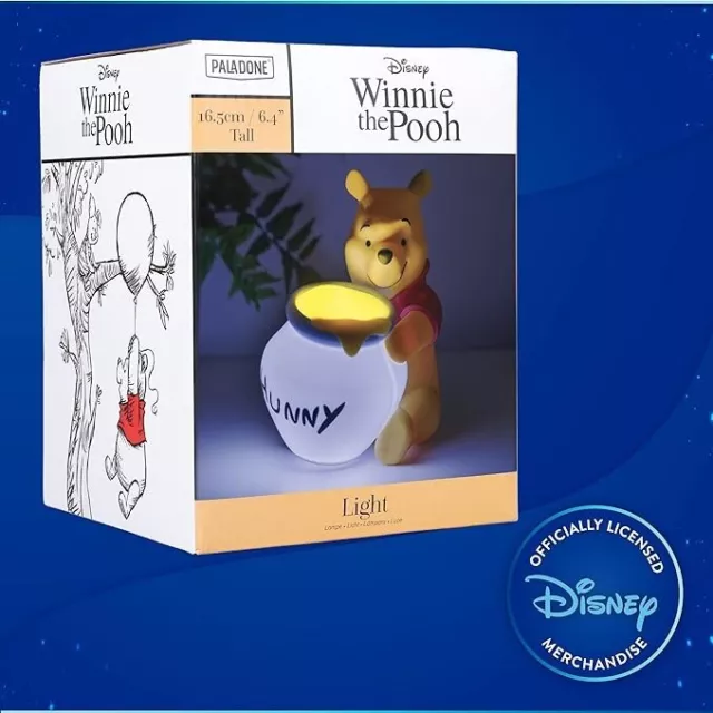 NEW Winnie The Pooh Hunny Light-Portable Night Light (6.4") Disney-Paladone