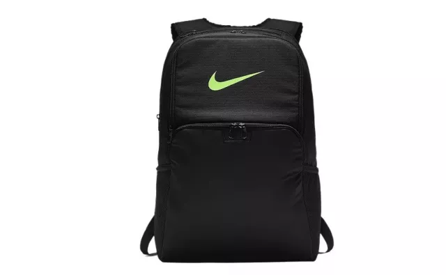 NWT Nike Women's Brasilia X-large Backpack Black with Neon Swoosh