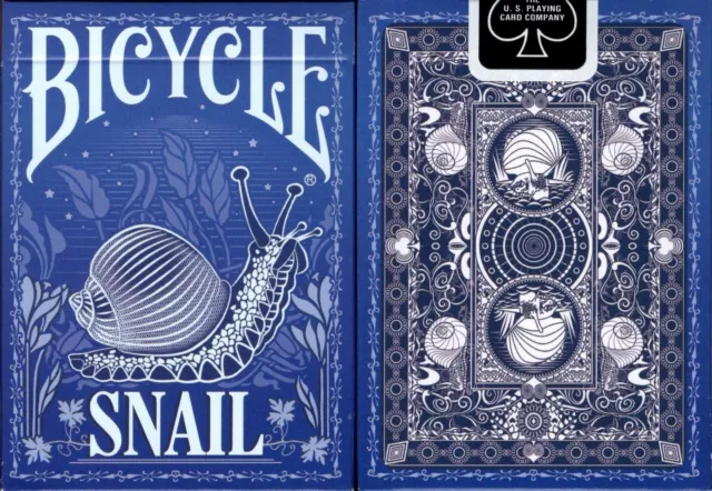 Snail Blue Bicycle Playing Cards Poker Size Deck USPCC Custom Limited New