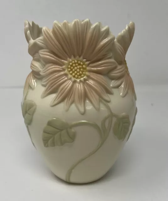 Handcrafted LENOX Gerbera Daisy 6” Vase Floral Blossoms Collection