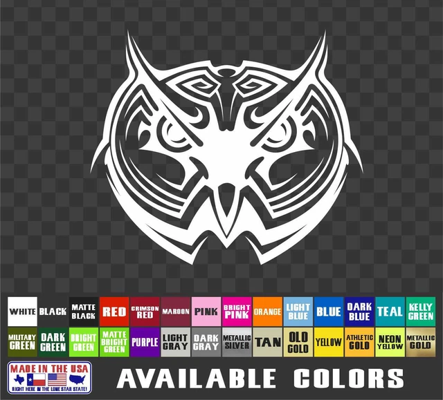 Owl Head Sticker Vinyl Decal Car Van Truck Laptop