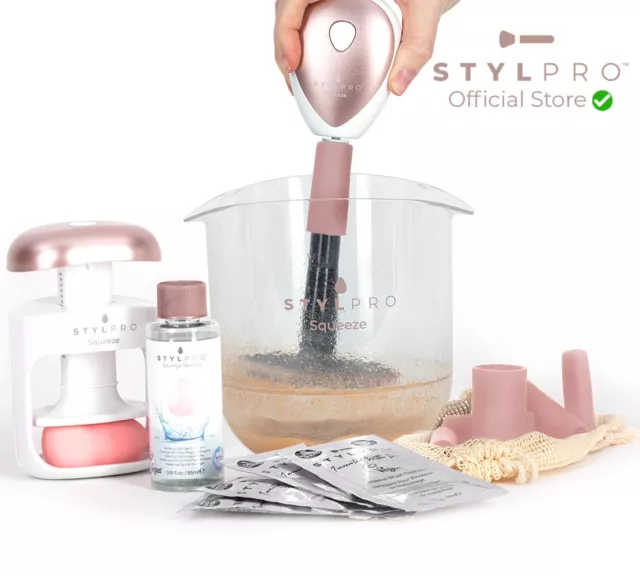 STYLPRO™ Spin and Squeeze Makeup Brush and Sponge Cleaner, Clean Beauty Blender