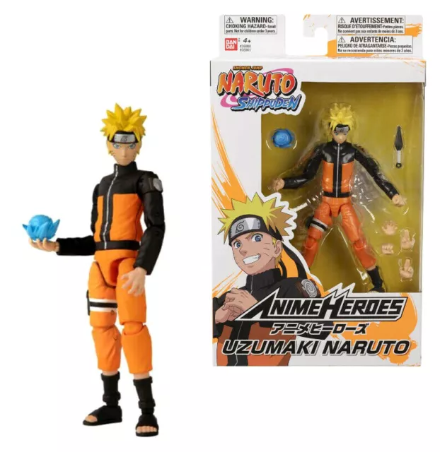 Bandai Anime Heroes Naruto Shippuden Uzumaki Naruto 6" Action Figure