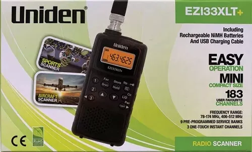 SCANNER RADIO COMPATTO (183 canali preferiti dall'utente) Uniden EZI33XLT  venditore Regno Unito EUR 114,19 - PicClick IT