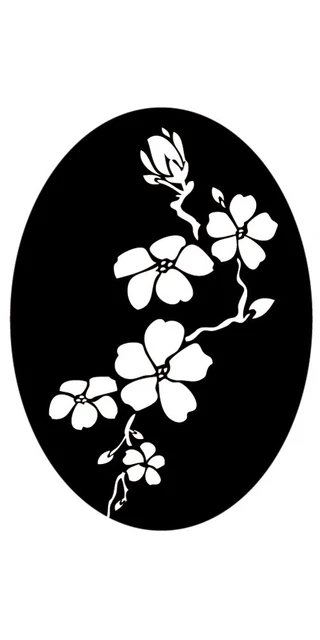 "Cerezo en relieve "Flor de cerezo ovalada" 5,5 cmx4 cm plantilla de riego flores jabón verter