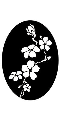 JABÓN agua alivio insertar "flor de cerezo oval" 5, flores de depósito de fundición 5cmx4cm