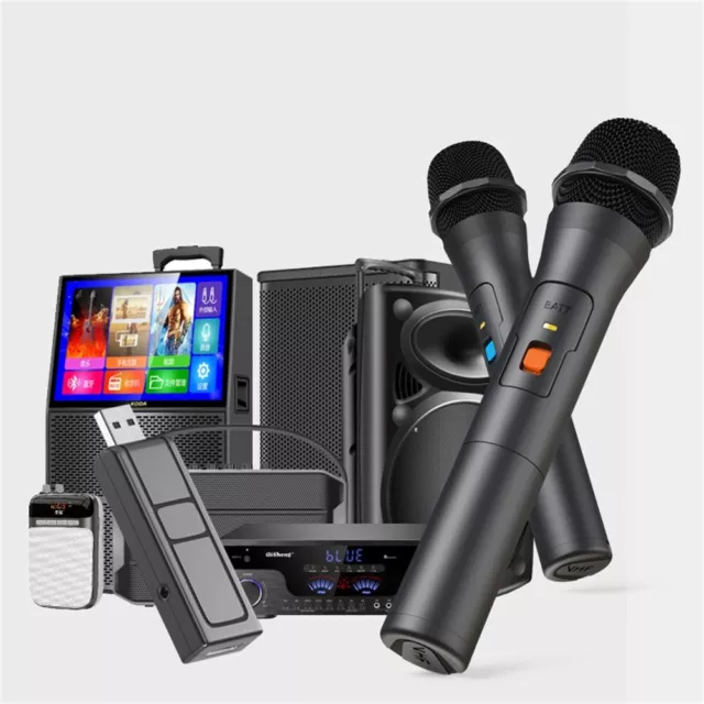 Machine de karaoké avec 2 Ensembles de Microphones sans Fil, Haut-Parleur  5.3 Portable avec Lumière RVB, Haut-parleurs de karaoké sans Fil pour Les  Cadeaux d'anniversaire de : : High-Tech