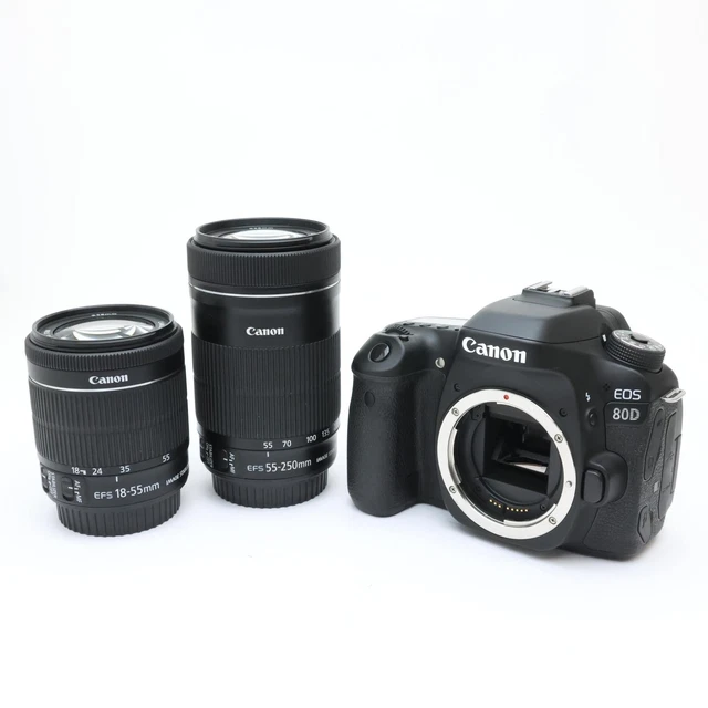 CANON EOS 80D EF-S 18-55mm + EF-S 55-250mm Lens Kit #36