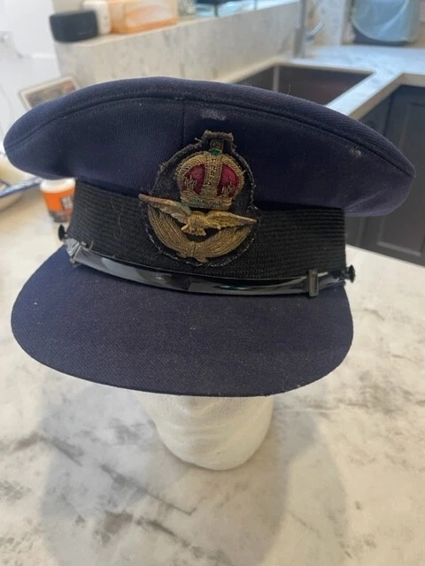 Ww2 Raaf Cap WW2 ROYAL AUSTRALIAN Air Force Raaf Officers Cap Size 7 3/8 M.tx Big ...