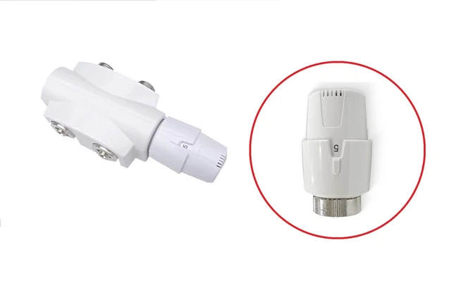 Hahnblock Heizkörper Einrohr Mittelanschluss Set Multiblock Hahnblock Eckform Durchgangsform Badheizkörper EB Hahnblock Mit Thermostat