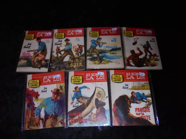 Lot Télé séries jaune : Au nom de la loi 7 tomes Editions O.Z 1964 / 1965