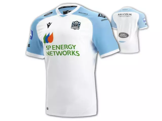 Glasgow Warriors Loin Rugby Chemise Macron Warriros Rugbytrikot Jersey M L XL