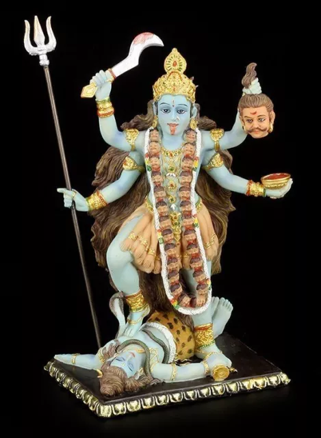 Kali Figur bunt blau - Hindu Göttin Buddha