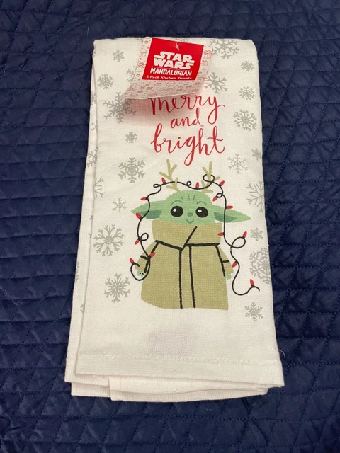 Star Wars Mandalorian Grogu set of 2 Christmas Kitchen Towels